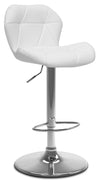 Emry Adjustable Bar Stool – White