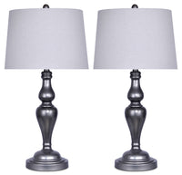 Vintage Metal 2-Piece Table Lamp Set