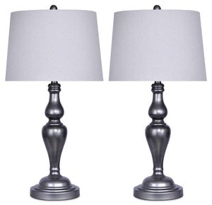 Vintage Metal 2-Piece Table Lamp Set