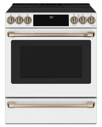 Cafe 5.7 Cu. Ft. Smart Induction Range with True European Convection and Self Clean Racks - Matte Wh… 