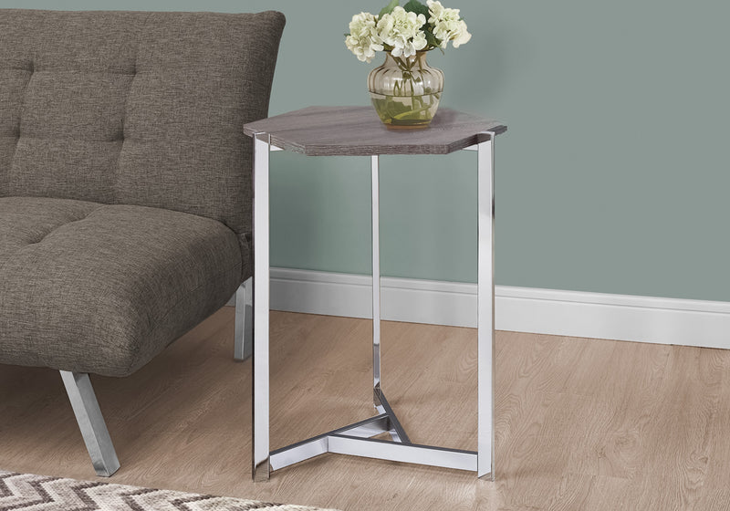 Atka Accent Table – Dark Taupe