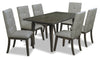 Chelsea 7-Piece Dining Package - Grey Brown