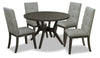 Chelsea 5-Piece Round Dining Package - Grey Brown