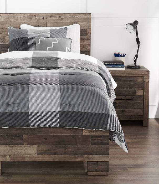 Charlie 4-Piece Full/Queen Comforter Set - Grey