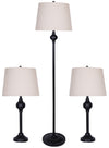Ciara 3-Piece Floor and Two Table Lamps Set