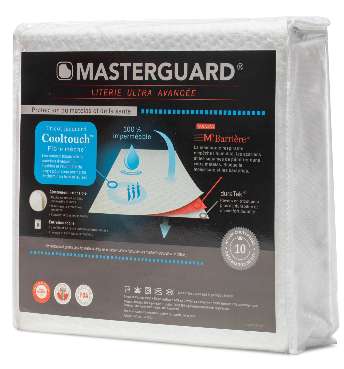 Masterguard Padding Masterguard® Cooltouch™ Queen Mattress Protector - The Brick