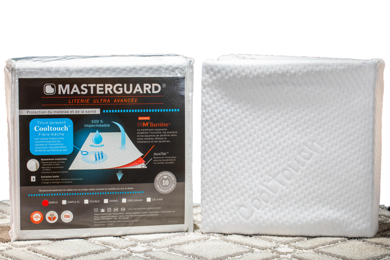 Masterguard Padding Masterguard® Cooltouch™ Queen Mattress Protector - The Brick