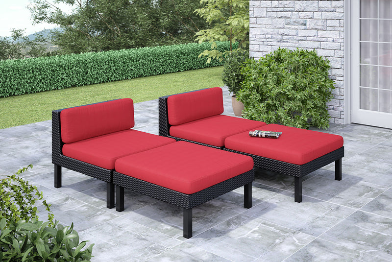 Oakland Armless Patio Chair – Red
