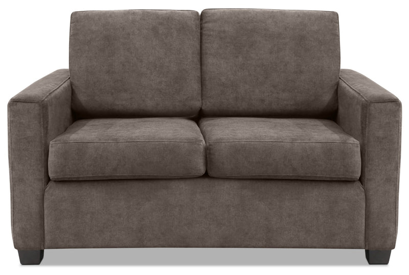 Becca Chenille Loveseat – Charcoal