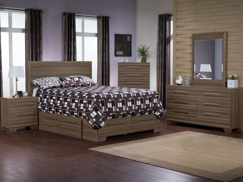 Olivia 6-Piece Queen Storage Bedroom Package with 2 Nightstands – Grey