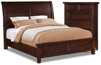 Sonoma 4-Piece Queen Bed and Chest Package – Dark Brown