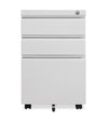 Tygerclaw 3-drawer Wheeled Mobile File Cabinet With Lock Filing Cabinet 
