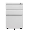 Tygerclaw 3-drawer Wheeled Mobile File Cabinet With Lock Filing Cabinet 
