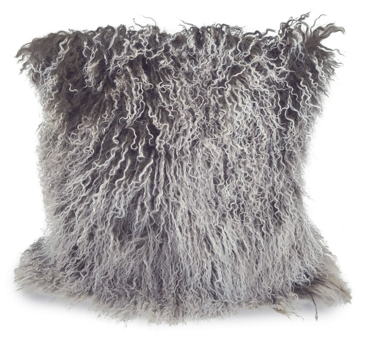 Mongolian 16\" Square Accent Pillow - Lavender/Grey Tip