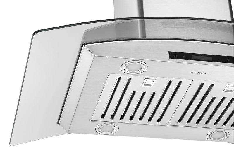 Ancona IGCB636 36\" Island Glass Stainless Steel Range Hood - AN-1406