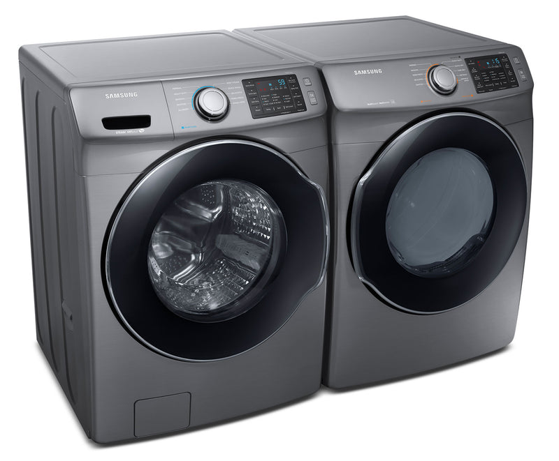 Samsung 5.2 Cu. Ft. Front-Load Steam Washer and 7.5 Cu.Ft. Multi-Steam™ Electric Dryer