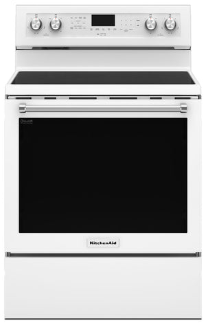 KitchenAid 6.4 Cu Ft. Five-Element Electric Convection Range - YKFEG500EWH|Cuisinière électrique KitchenAid de 6,4 pi³ à convection et à 5 éléments - YKFEG500EWH|YKFEG50W