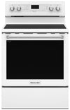KitchenAid 6.4 Cu. Ft. Electric Range with AquaLift® and Self-Clean - White - YKFEG500EWH
