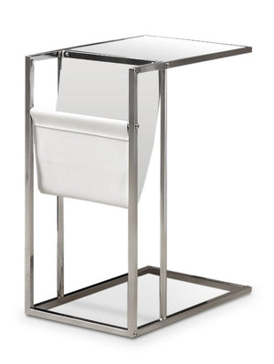 Durham Accent Table with Magazine Rack – Chrome|Table d'appoint Durham avec porte-revues - chrome|DURCHCST