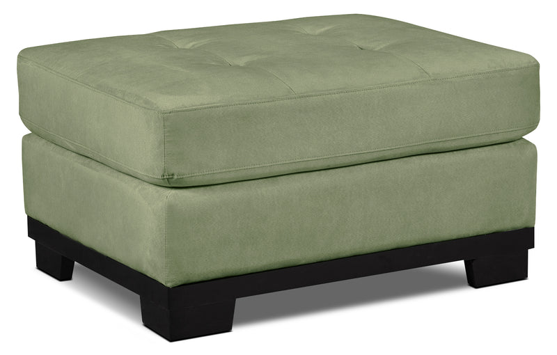 Oakdale Microsuede Ottoman – Pear