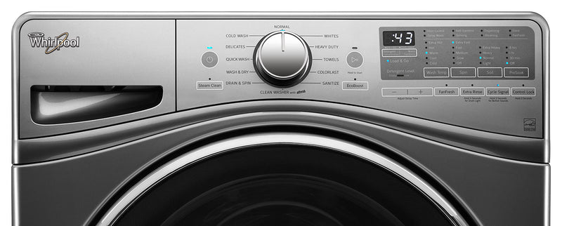 Whirlpool 5.2 Cu. Ft. Front-Load Washer and 7.4 Cu. Ft. Electric Dryer – Slate