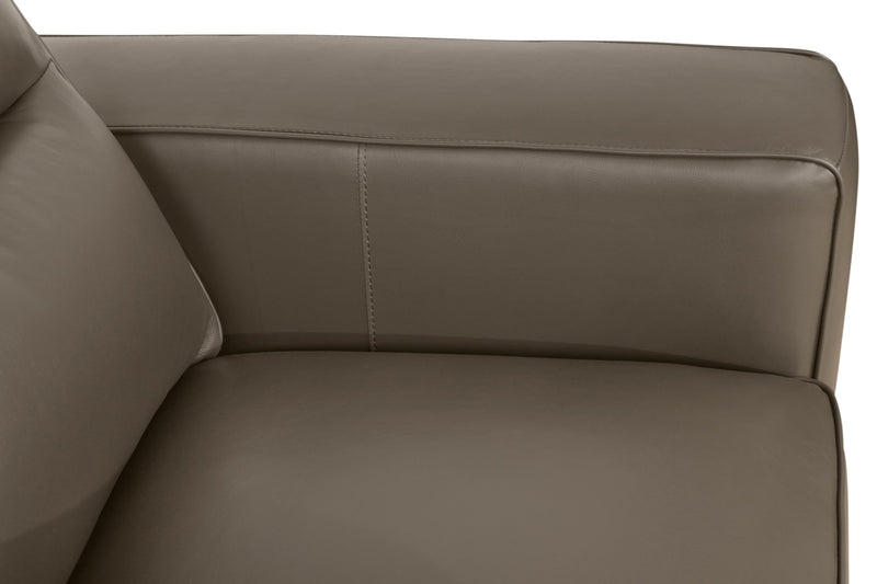 Kai Genuine Leather Chair – Grey