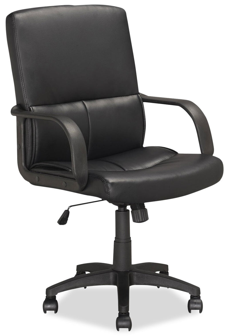 Dunham Black Leatherette Managerial Office Chair