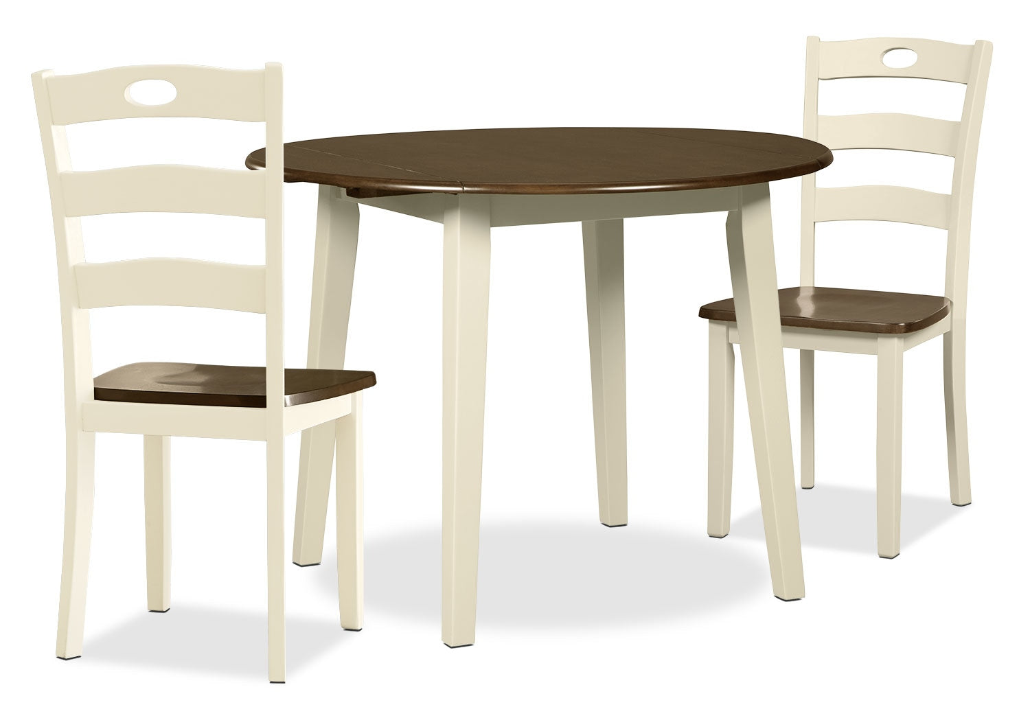 Woodanville 3pc Drop-Leaf Dining Set with Table Chairs,