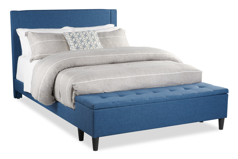 Eden Full Storage Bed - Navy 
