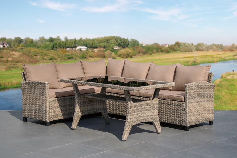 Frankfort 3-Piece Patio Sectional Dining Package
