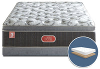 Beautyrest® Hotel Diamond 3 Firm Hi-Loft Pillow-Top Low-Profile Queen Mattress Set