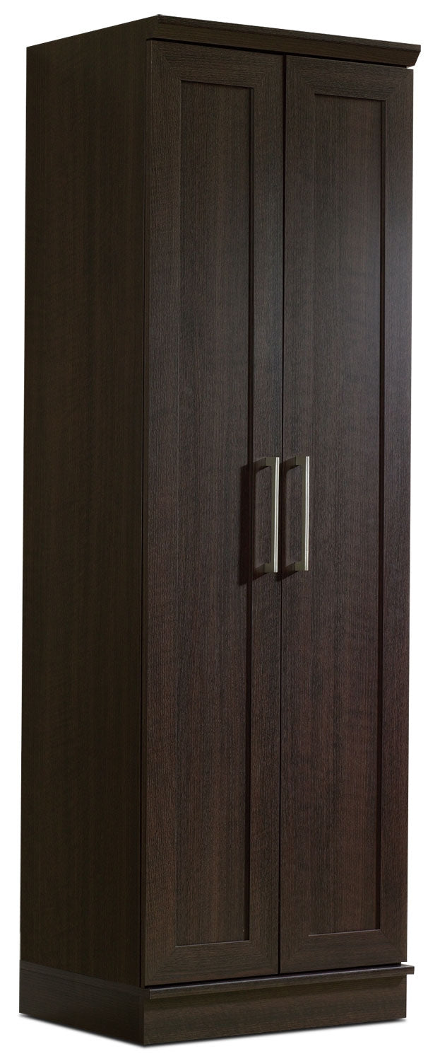 Clinton 23" Storage Cabinet - Dakota Oak - Contemporary style Accent Cabinet in Dark Brown Engineered Wood and Paper Laminate