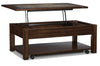 Roanoke Coffee Table with Lift Top and Casters - Cherry Wood