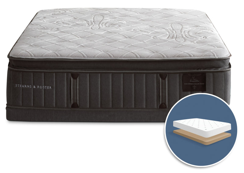Stearns & Foster Princedale Medium Pillow-Top Low-Profile King Mattress Set