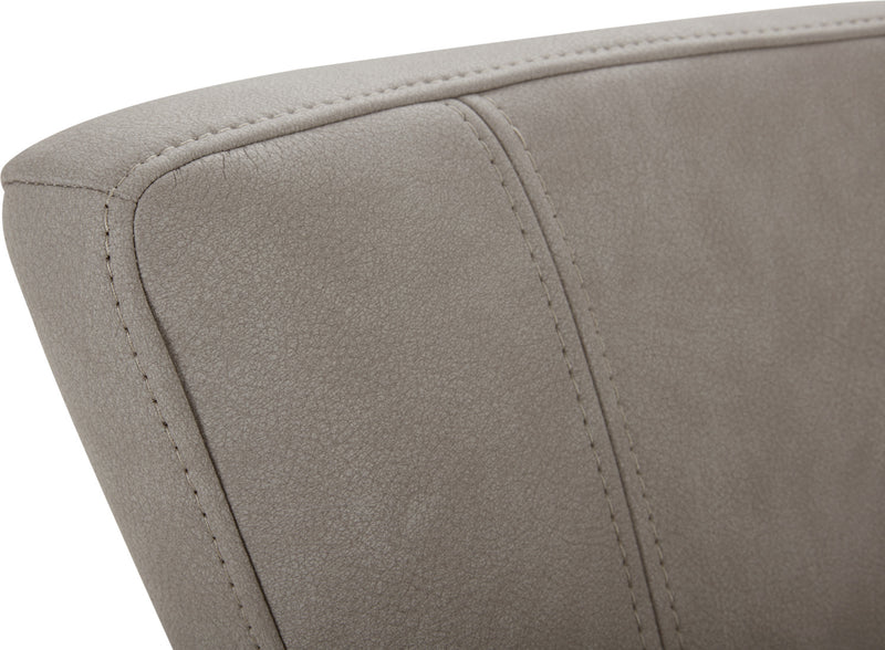 Quinn Barstool with Vegan Leather Fabric - Taupe