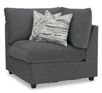 Evolve Linen-Look Fabric Modular Corner Chair - Charcoal 