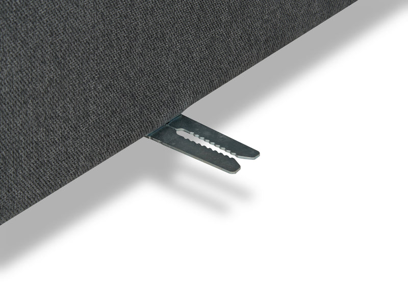 Scott Living Evolve Modular 39.5\" Linen-Look Fabric Corner Chair with Feather Down Cushions - Charcoal Grey