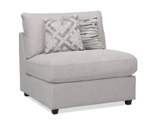 Evolve Linen-Look Fabric Modular Armless Chair - Light Grey