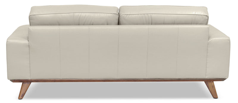 Kai Genuine Leather Sofa – Silver