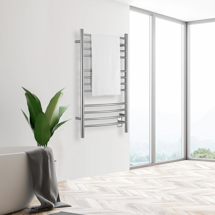 Ancona Lustra Dual 12 Curved-Bar Hardwired and Plug-In Towel Warmer - AN-5342