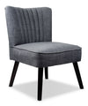 LAD Linen-Like Fabric Accent Chair – Grey