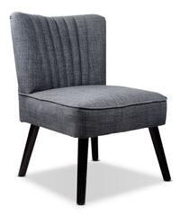 LAD Linen-Like Fabric Accent Chair – Grey
