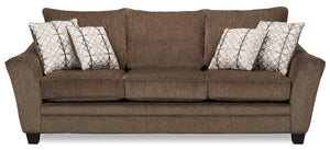 Febe Chenille Sofa - Brown