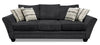 Febe Chenille Queen-Size Sofa Bed - Charcoal
