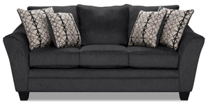 Febe Chenille Full-Size Condo Sofa Bed - Charcoal