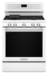 KitchenAid 5.8 Cu. Ft. Five-Burner Gas Convection Range - KFGG500EWH