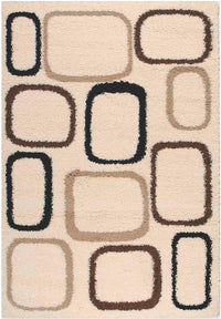 Shaggy Geometric Area Rug 