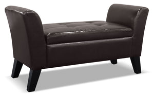 Bonn Faux Leather Storage Ottoman|Pouf similicuir de rangement Bonn|BONNBOTT
