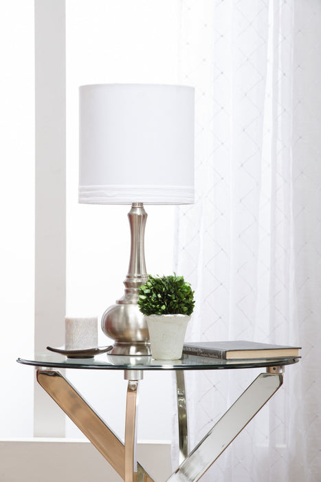 23\" Brushed Nickel Table Lamp