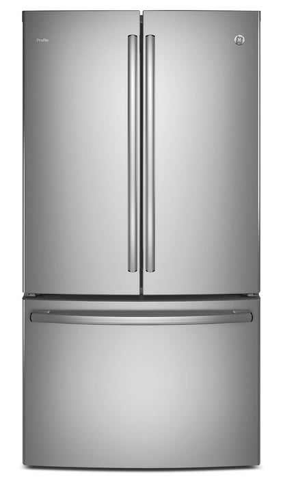 GE 23.1 Cu. Ft. French-Door Refrigerator with Internal Water Dispenser – PWE23KSKSS